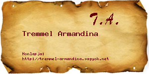 Tremmel Armandina névjegykártya
